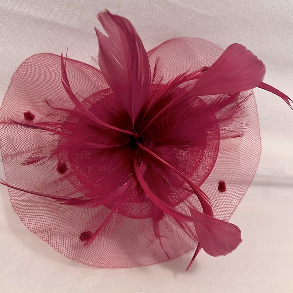 Cranberry Red Fascinator